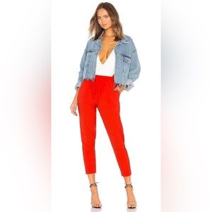 Revolve NBDxNaven ankle joggers (XS) with tie wast in red